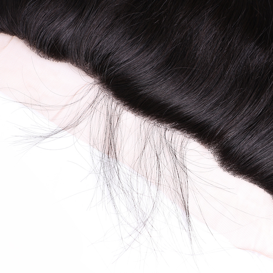 Cierre de cabello humano Frontal de encaje 13x4 transparente prearrancado parte libre oreja a oreja Frontal de encaje solo 100% cierres crudos cabello humano