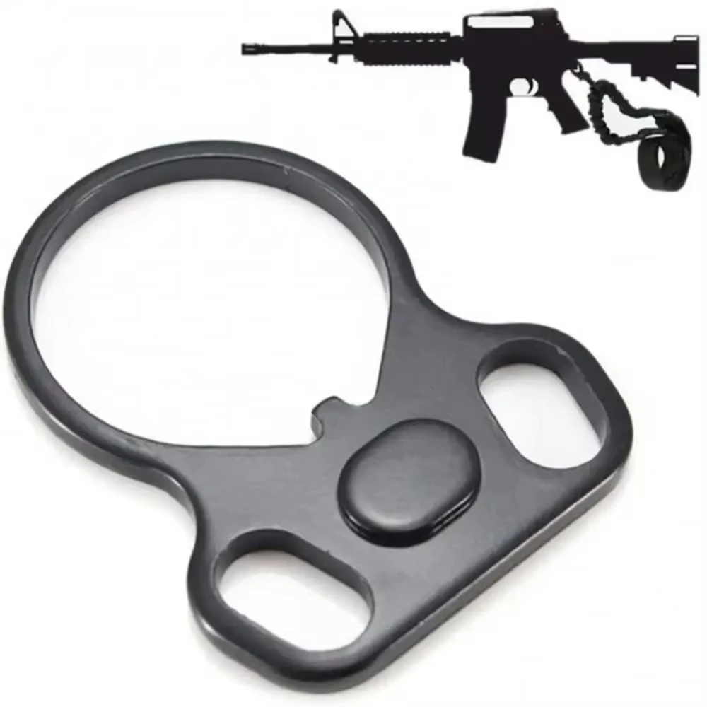 Placa de eslinga, anillo doble, anillo de soporte ajustable, adaptador de eslinga, anillo de eslinga de acero, adaptador de eslinga para exteriores, senderismo, Camping, Mountaineeri