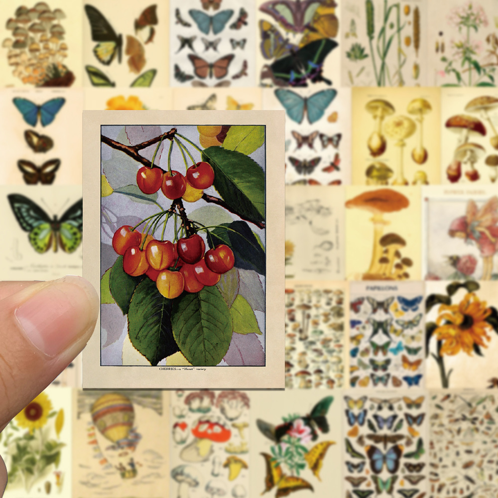 10/30/50Pcs Retro ดอกไม้กันน้ําสติกเกอร์ตกแต่งของเล่นเด็กกระเป๋าเดินทางถ้วยแล็ปท็อปโทรศัพท์สเก็ตบอร์ดสมุดภาพความงาม