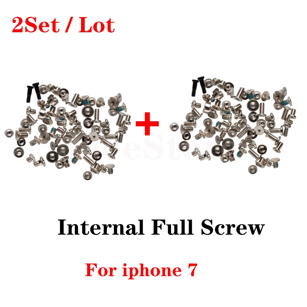 2set Full Screw Set For iPhone X XS XR 11 12 Pro Max Mini 7 8 Plus Mobile Accessories Inner Bottom Complete Screws Repair Parts