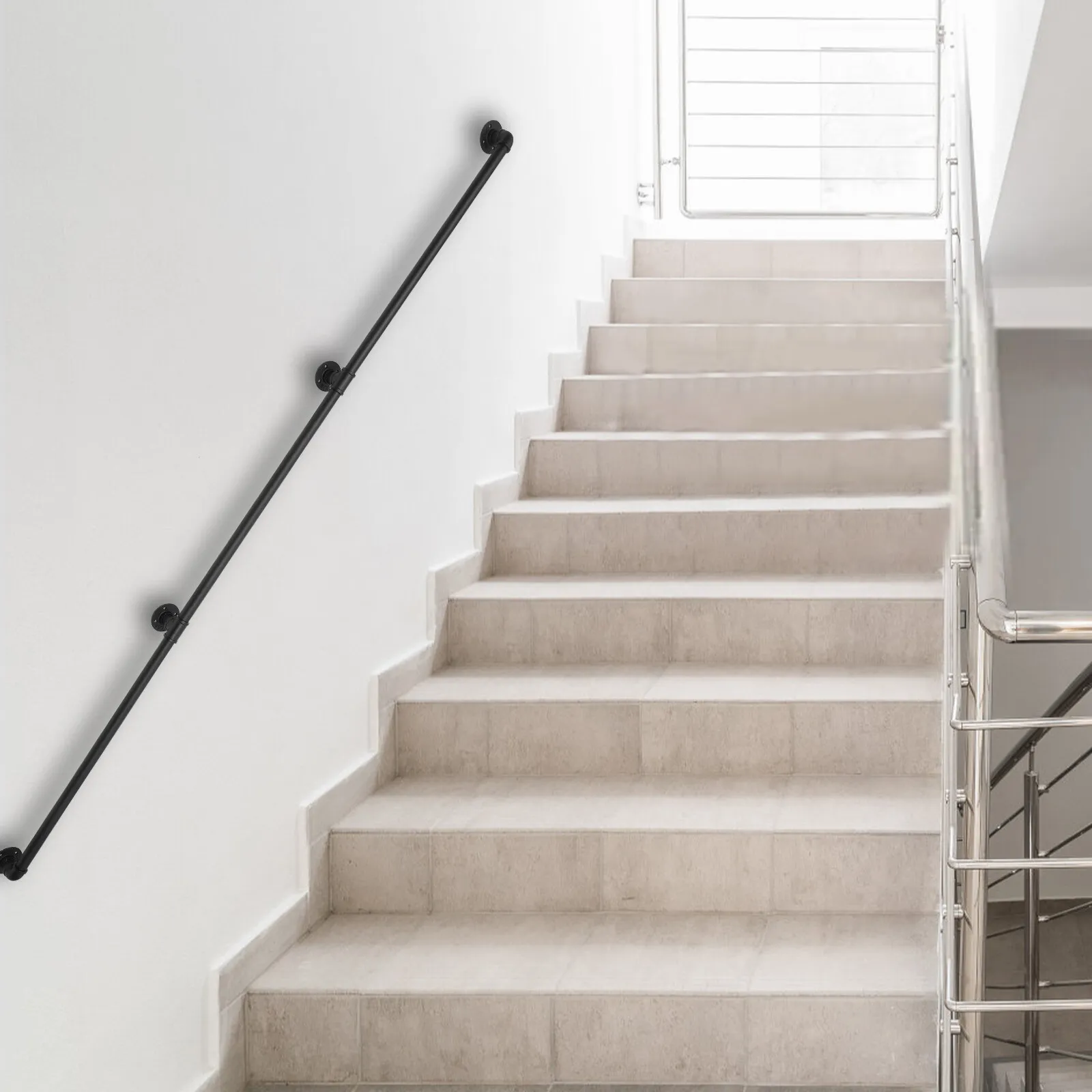 Griff Br? ?stung Treppe Handlauf Gel?nder Treppengel?nder Innen Eisen Wand 8FT