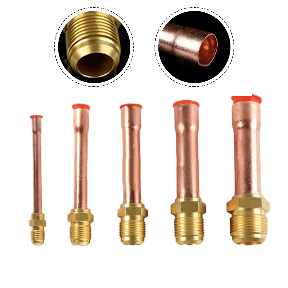 1 peça tubo de cobre de ar condicionado com latão forjado sae 1/4 3/8 5/8 1/2 3/4 adaptador de encaixe de conector rosqueado-20 a 120 ℃