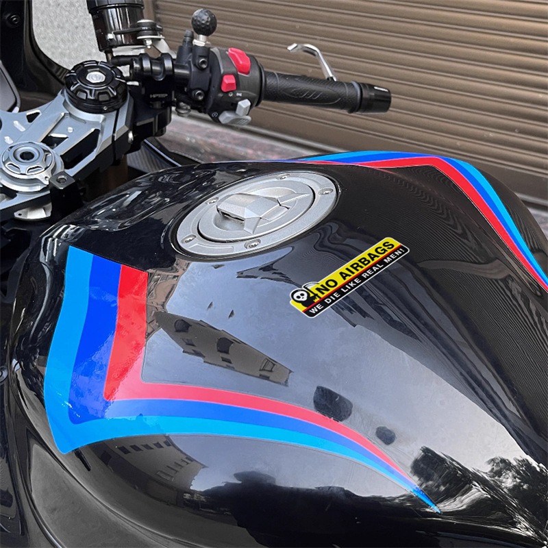 2PCS NO AIRBAGS We Die Like Real Men Funny Car Sticker Decal Safety Warning Sticker Visor Window Graphic Waterproof