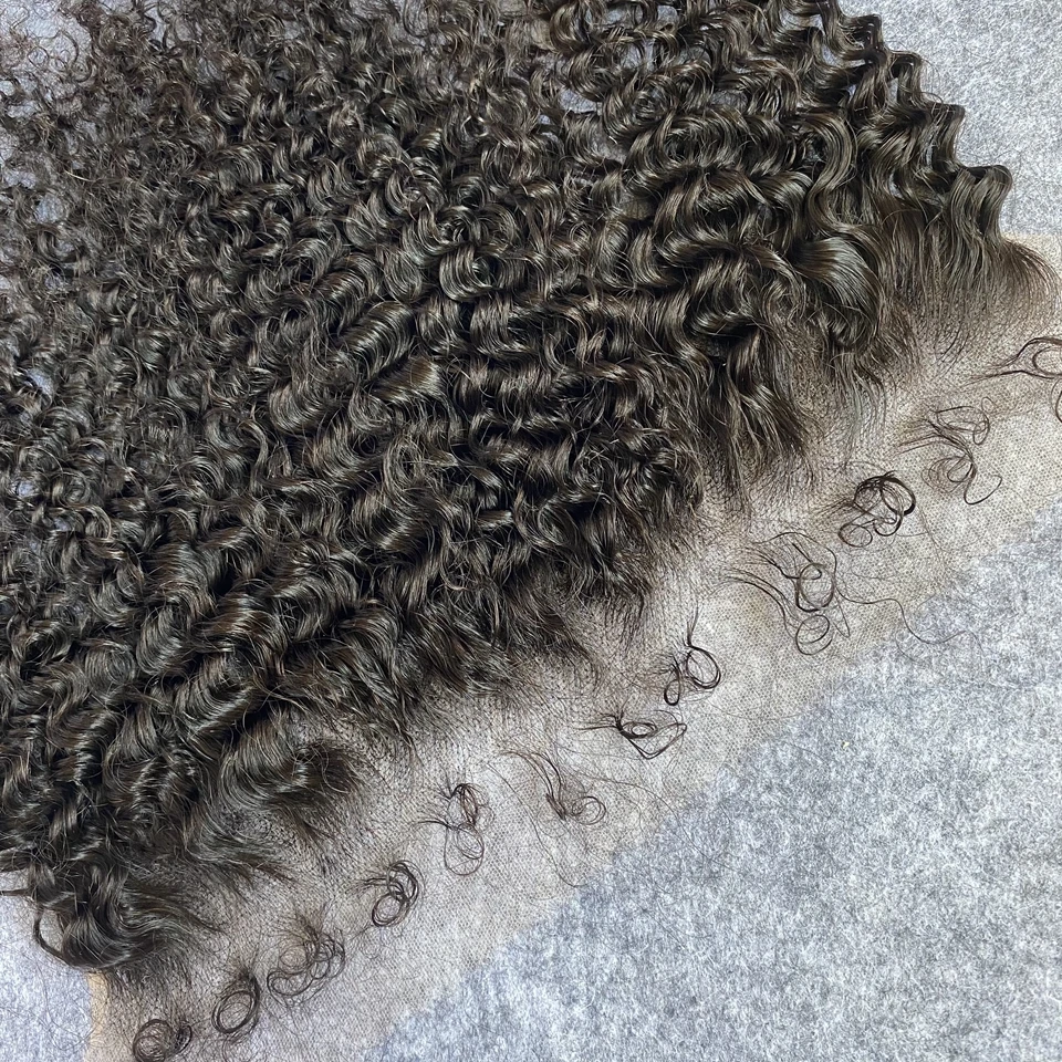 Encaje Frontal HD Invisible, bordes rizados profundos, pelo de bebé prearrancado, piel de fusión Real, 5x5, 6x6, cierre de encaje HD