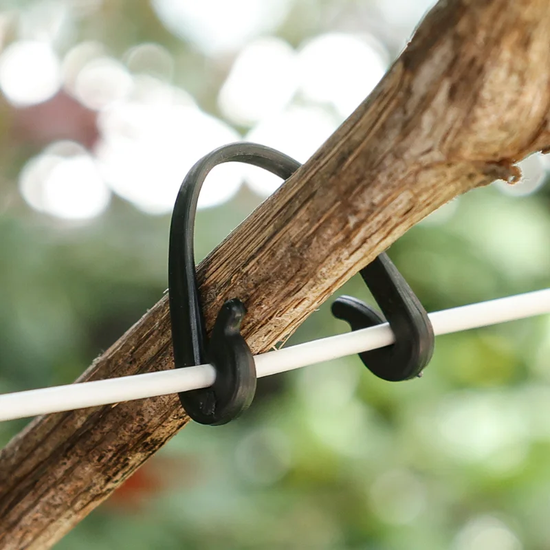 100/50Pcs Garden Plants Fixed Clips Buckles Tomato Vegetable Grafting Clips Grape Support Vine Clips Plastic Fixed Buckle Hooks