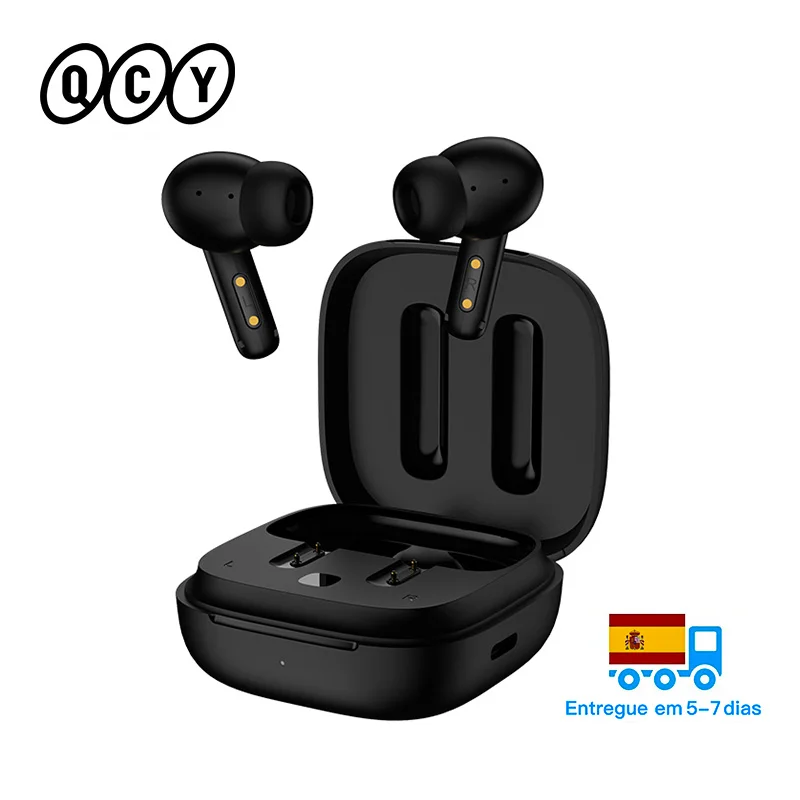 QCY T13 ANC auriculares Bluetooth 5,3 cancelación activa de ruido-28dB auriculares inalámbricos carga rápida auriculares 0,068 'baja latencia