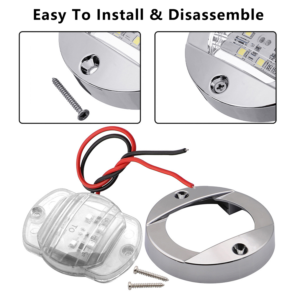 4 stücke 6led 12v 2,2 w runde Yacht Marine Boot führte Heck Licht Kabinen deck mit freundlicher Genehmigung Licht Marine Innen kabine Lichter wasserdicht