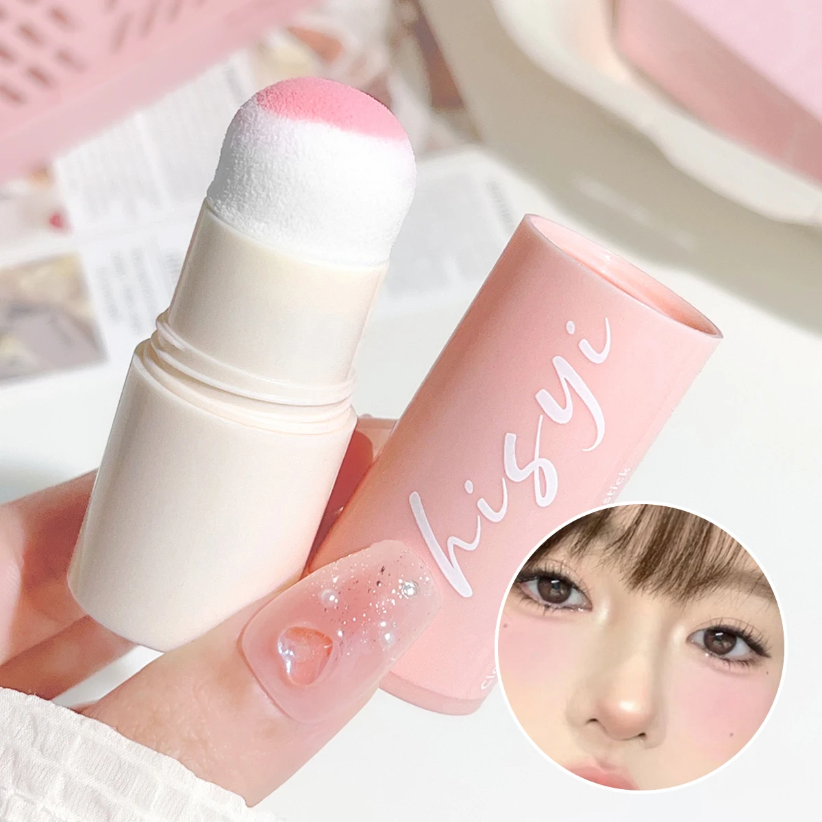 Velvet Mist Blush Stick - Vibrant e giovanile, stile coreano, illuminante naturale a lunga durata, per labbra e guance
