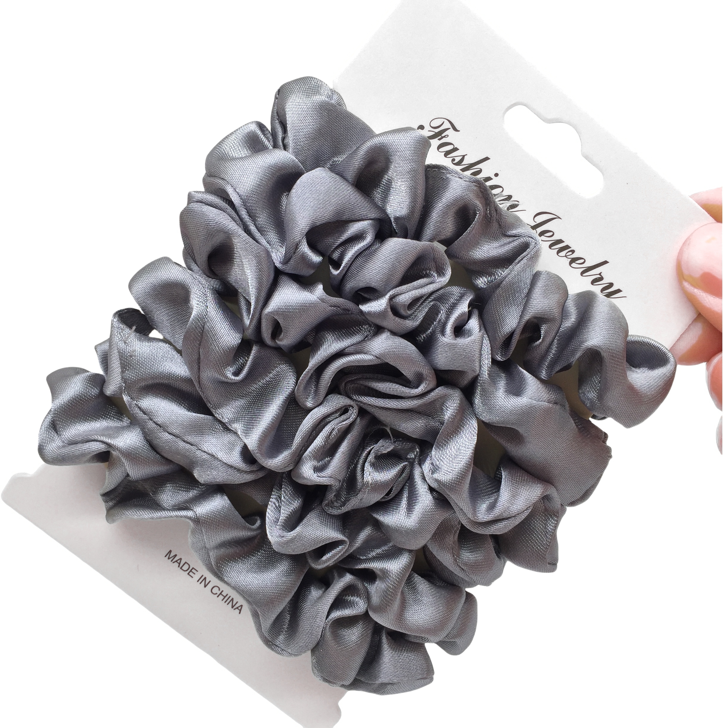 Coletero elegante para mujer, banda de goma, diadema elástica, accesorios para el cabello, coleteros de satén de seda, cuerda para el cabello de Color sólido, 3/5/6 Uds.