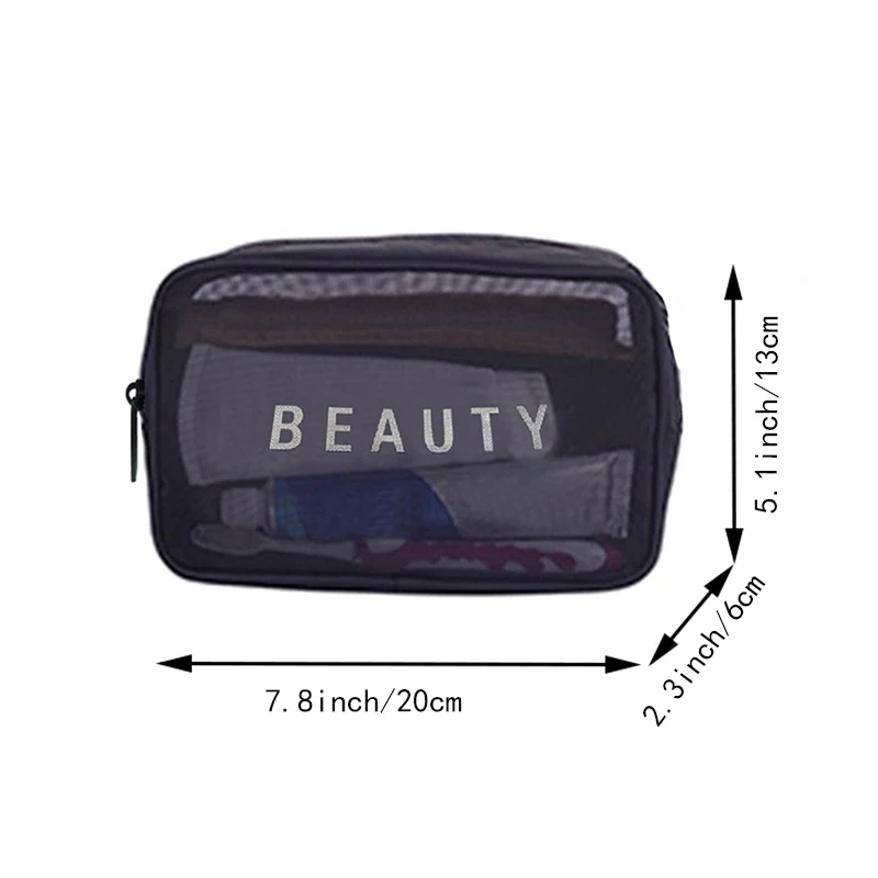 Miniature makeup bag - small size - portable - net fabric - large capacity - cosmetic storage bag - storage bag