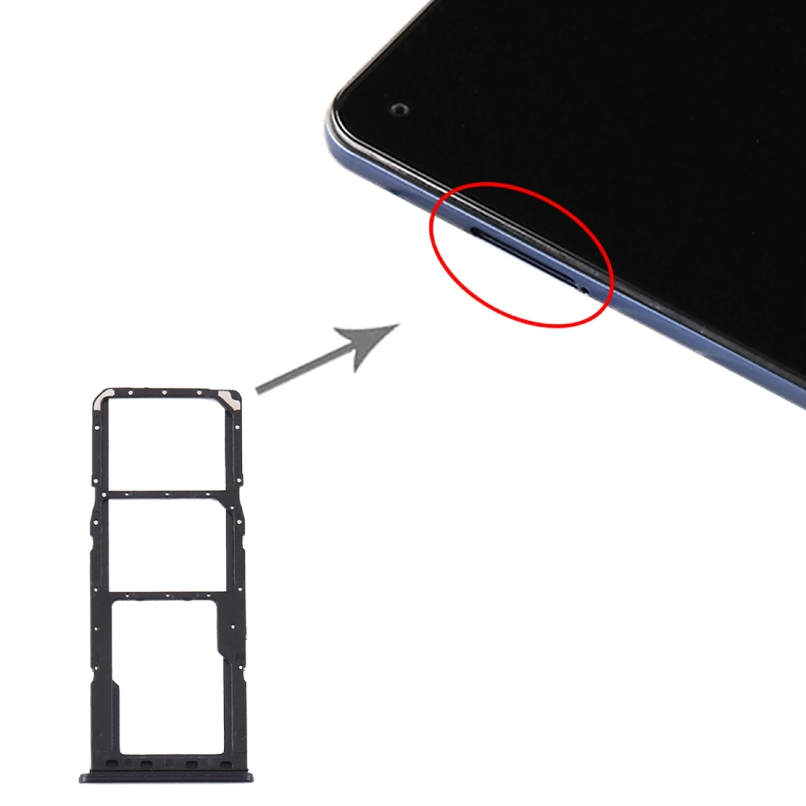 Wymiana tacki na kartę SIM + tacki na kartę Micro SD do Samsunga Galaxy A21s
