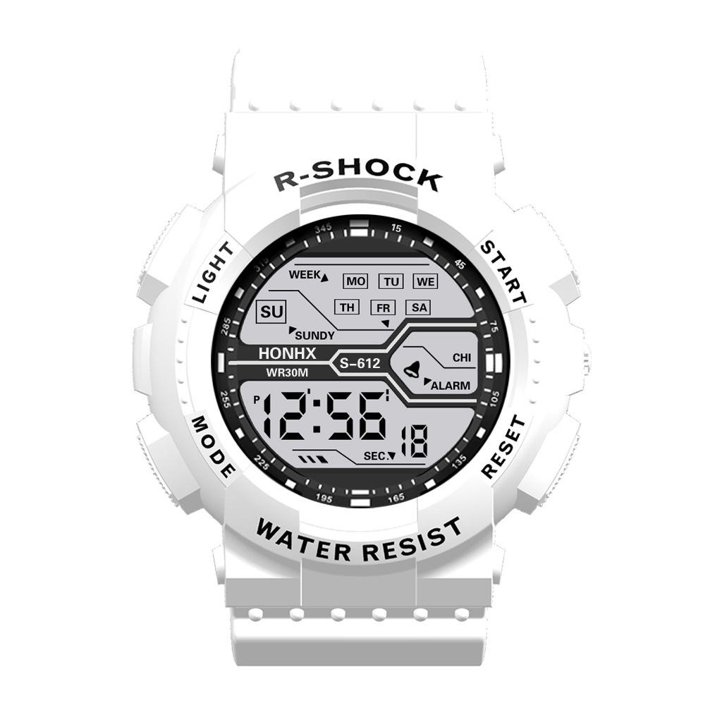 Reloj deportivo al aire libre para Hombre, multifunción, pantalla grande LED, electrónico, resistente al agua, luminoso, militar, Digital, Relojes de pulsera para Hombre