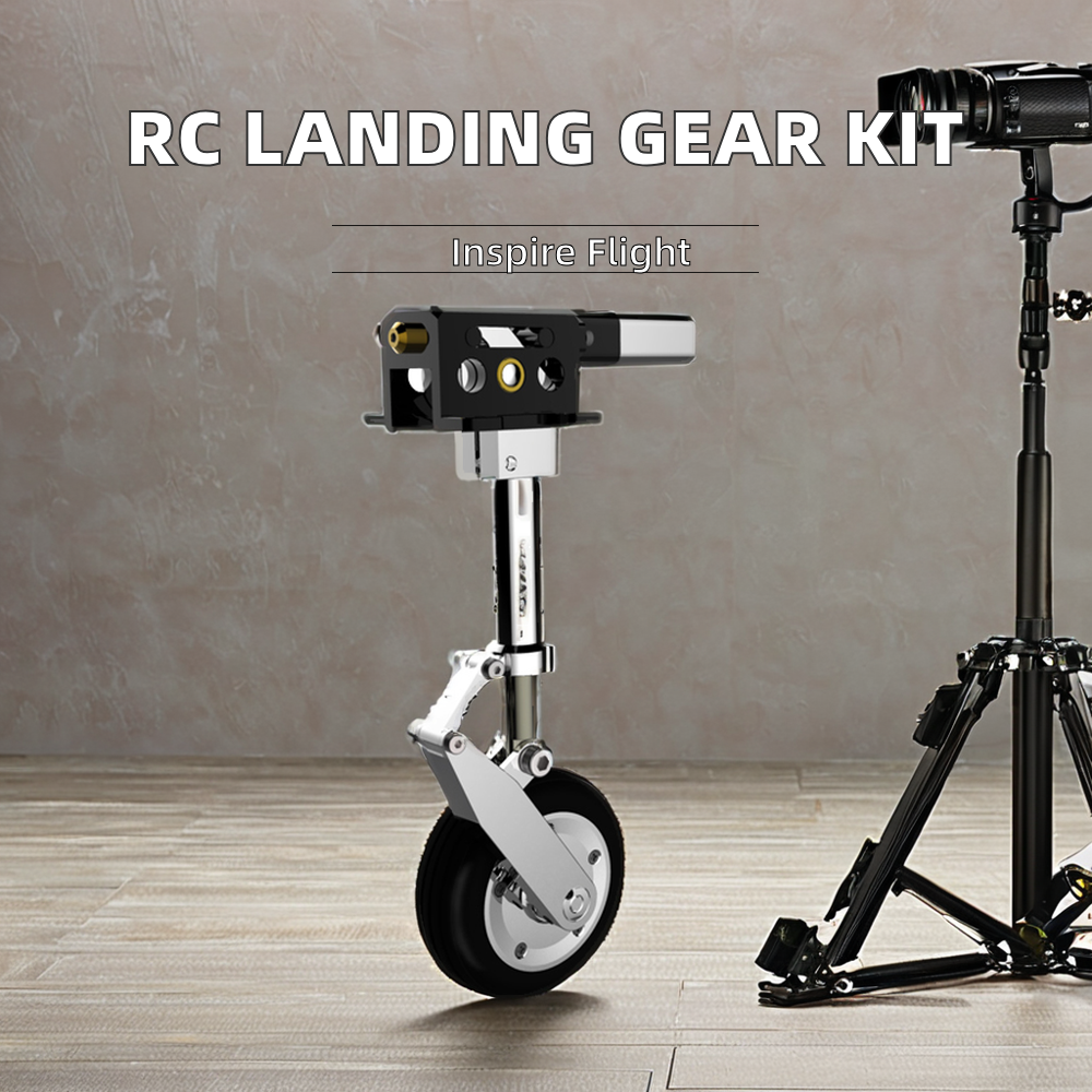 Trem de pouso elétrico de avião RC unissex 4-6kg 40-60E com nariz antivibração principal e rodas de alumínio sem servo para robôs