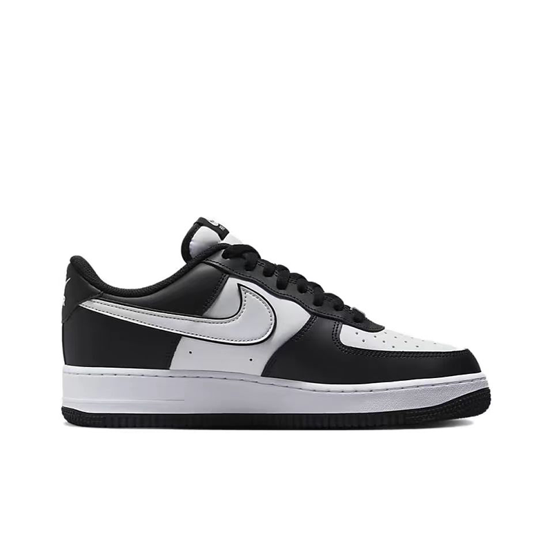 Air Force 1 Nike Low "Panda" blanco y negro casual retro versátil hombres y mujeres zapatos deportivos, zapatos antideslizantes bajos