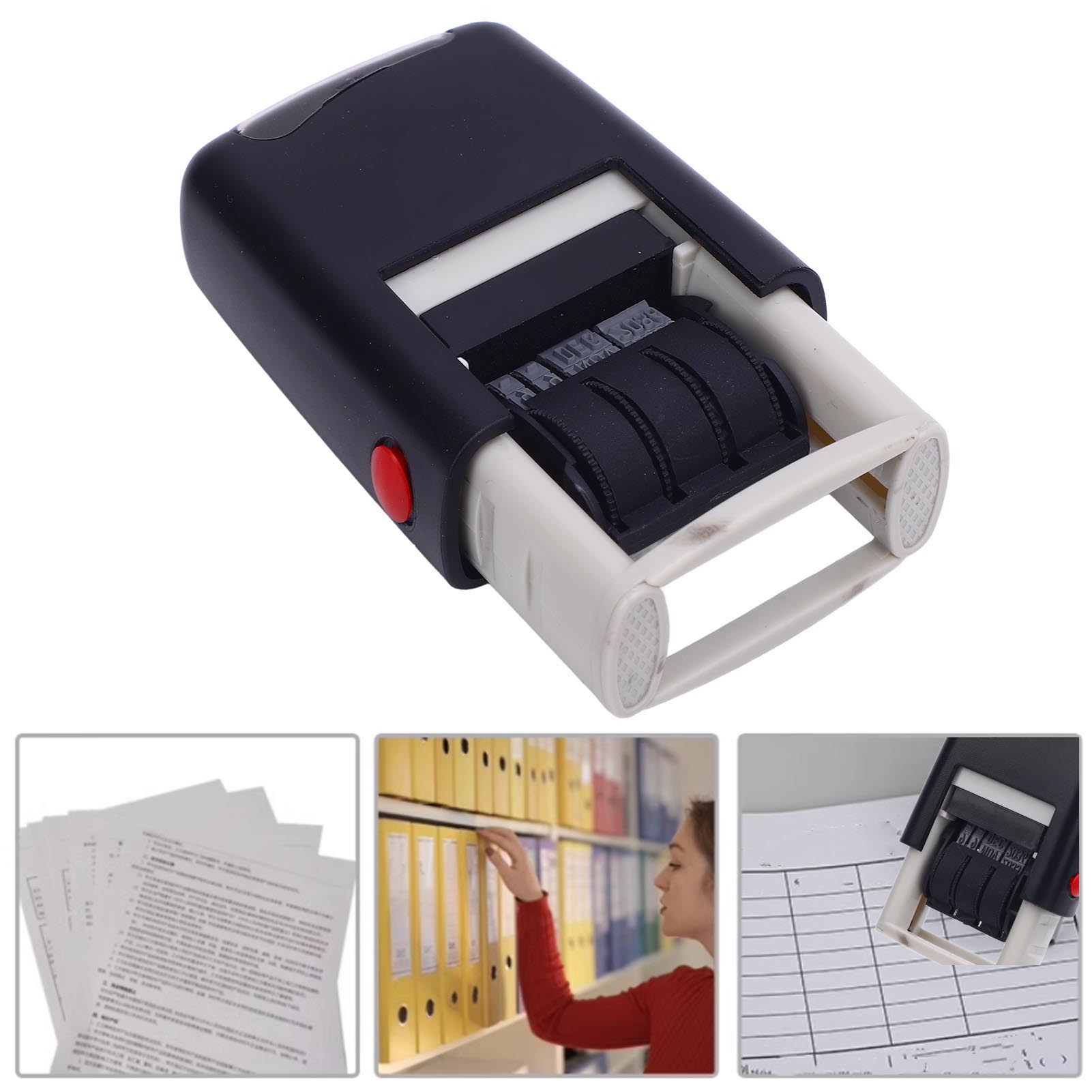 Datumstempel 25x2,8 mm Engelse datum Duidelijke opdruk Sneldrogend Verstelbare zelfinktende stempel Zelfinktende datumstempel