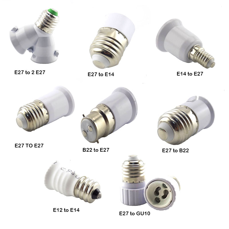 Gu10 g9 b22 e27 e14 e12 lâmpada led base de conversão titular conversor soquete adaptador material à prova de fogo para casa luz lighitng