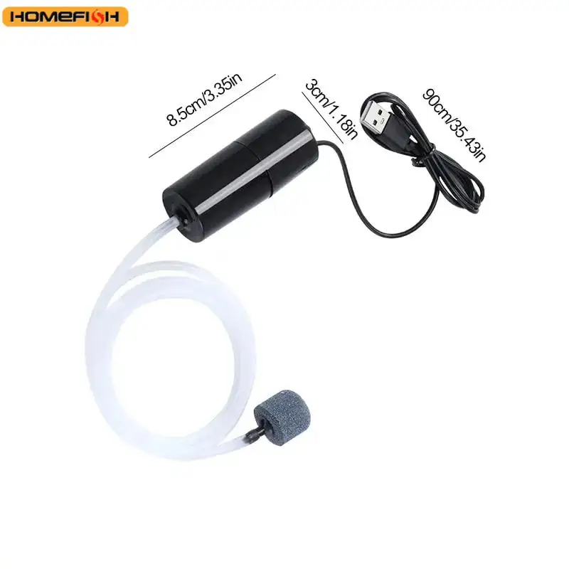 Stiller Oxygenator Kleine Sauerstoffpumpe Tragbare Mini-USB-Aufladung Aquarium Sauerstoffpumpe Fischzucht Aquariumzubehör