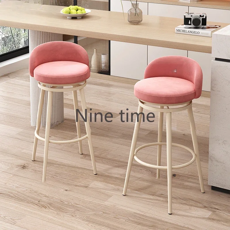 Taburete con escalón, taburetes de Bar para cocina, sillas de lujo, mostrador, silla para manicura, maquillaje, diseño moderno, muebles altos para desayuno, cafetería