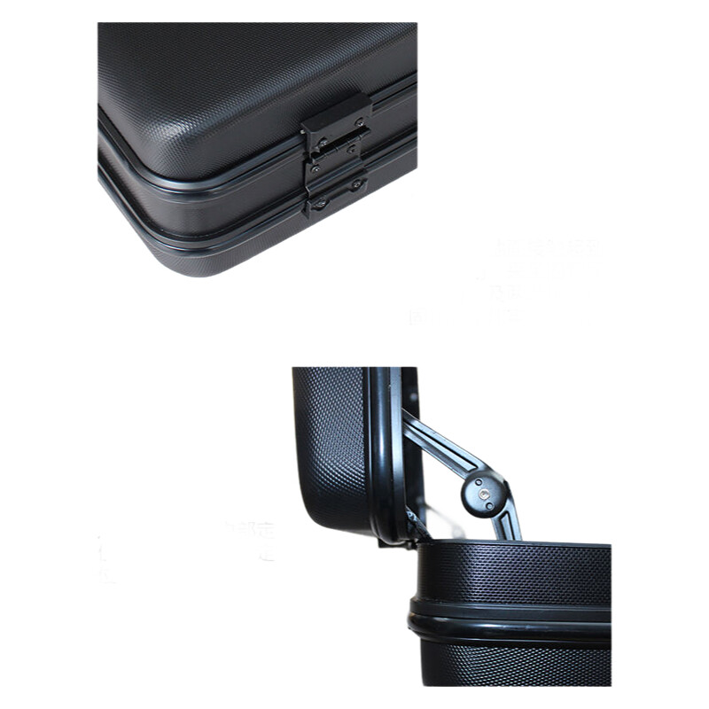 17/19 Inch ABS Security Lock Briefcase - Password Protected Aluminum Frame Laptop Case for Business Travel, Office Organizer