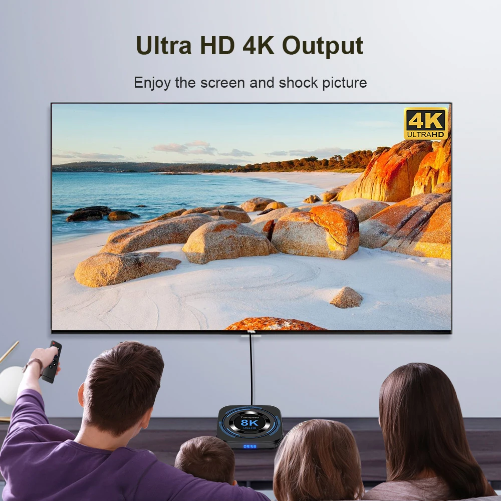 Transpeed Allwinner H618 Android 12 TV BOX 32G 64G Support 8K Video 4K Quad Core Cortex A53 BT Voice Media player Set top box