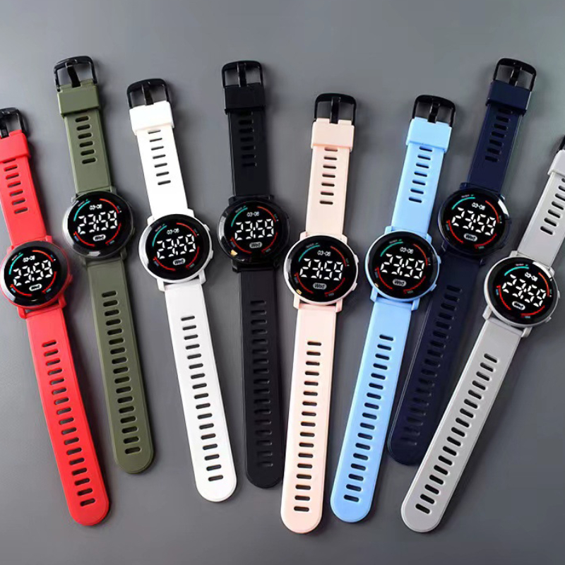 Led digital crianças relógios luminosos à prova dwaterproof água esporte crianças relógio pulseira de silicone relógio de pulso eletrônico para meninos gril reloj niño