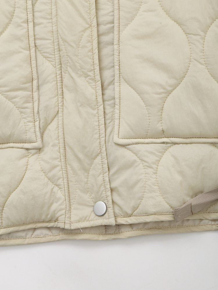 DiYiG VROUW 2025 Herfst Nieuwe Mode Losse Katoenen Jas Korte Jas Chic Lange Mouw Dunne Katoenen Kleding Bovenkleding Muje