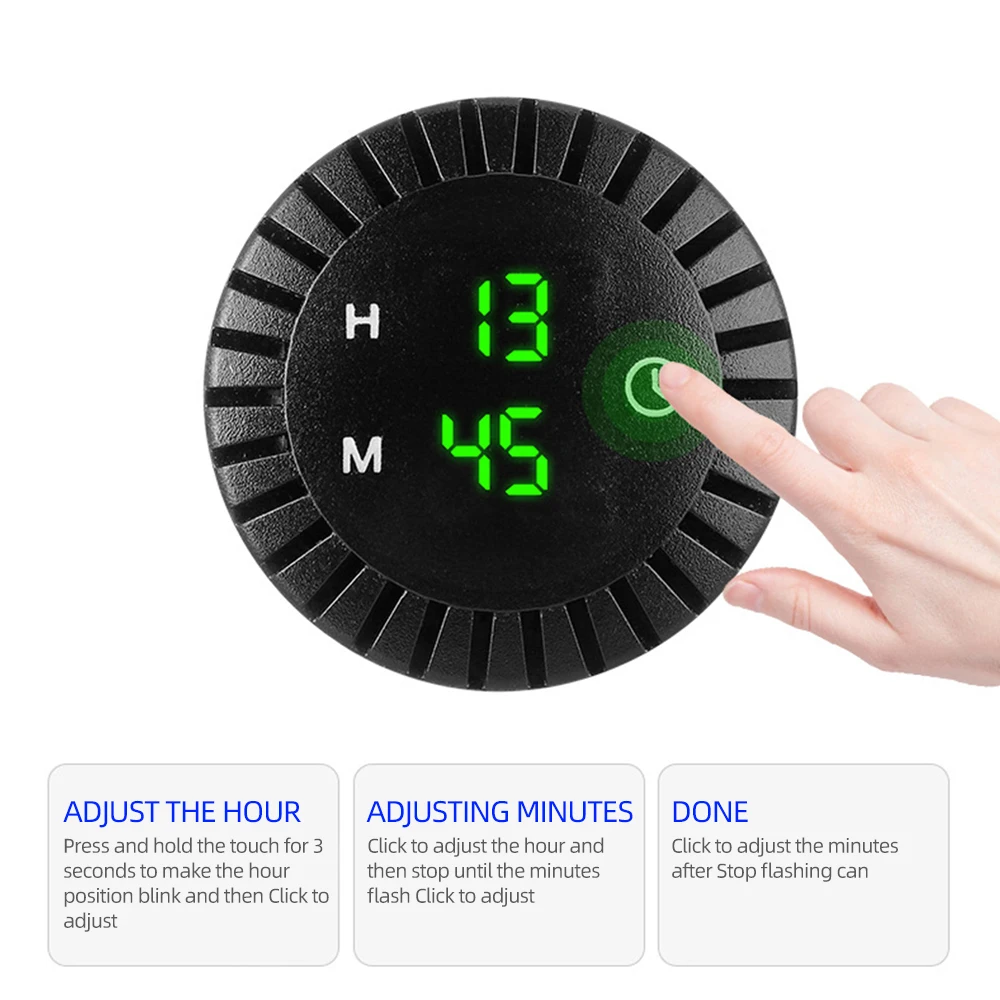 Reloj electrónico con Panel de coche, reloj Digital táctil automotriz de 12V/24V, pantalla LED resistente al agua para coche, barco, motocicleta, envío directo