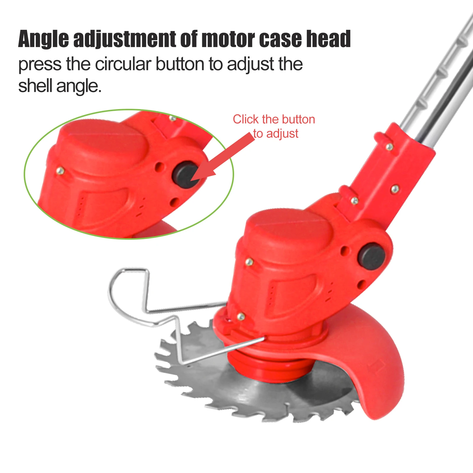 Conentool Decespugliatore Senza Fili 24V con Lama in Metallo, Tagliaerba Telescopico, 2x2000mAh Batterie, Trimmer Elettrico per Prato e Giardino
