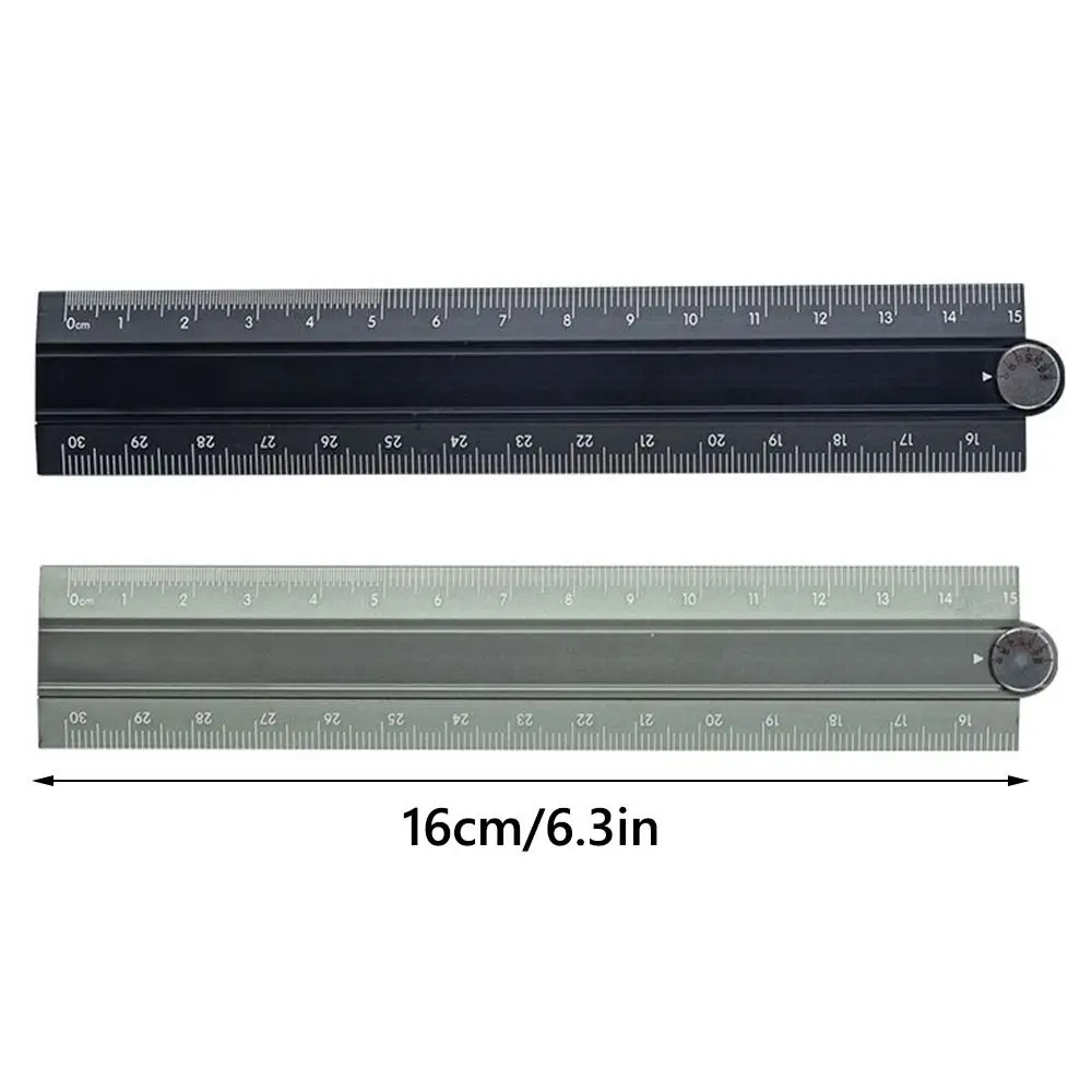Righello pieghevole da 30 cm Strumento di misurazione del disegno Righello dritto in lega di alluminio Righello in metallo multifunzionale Forniture per ufficio scolastico