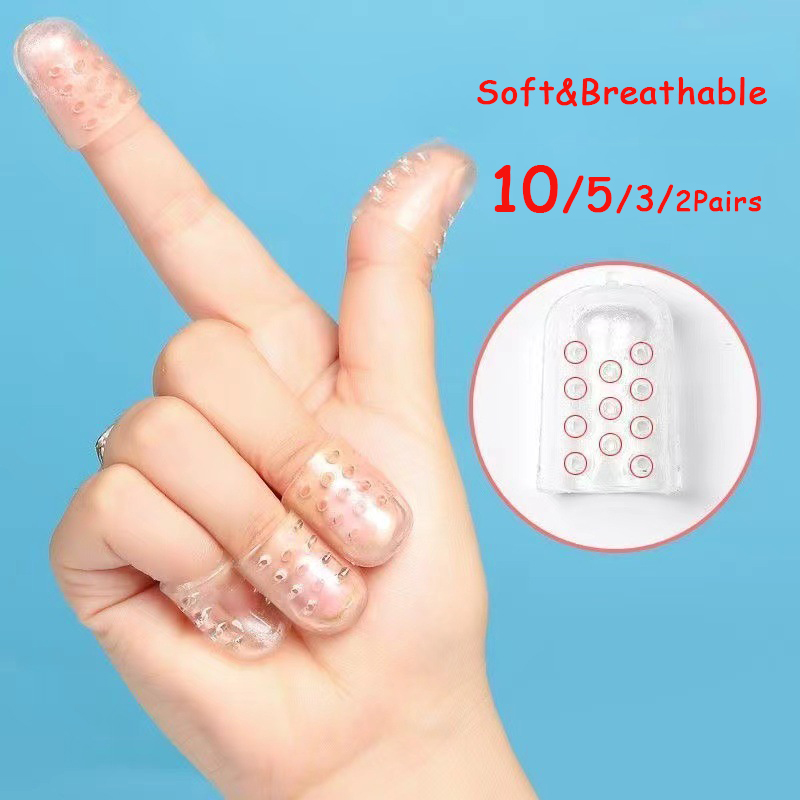 Toe Covers Silicone Toe Caps Anti-Friction Breathable Toe Protector Prevents Blisters Toe Caps Cover Protectors Foot Care