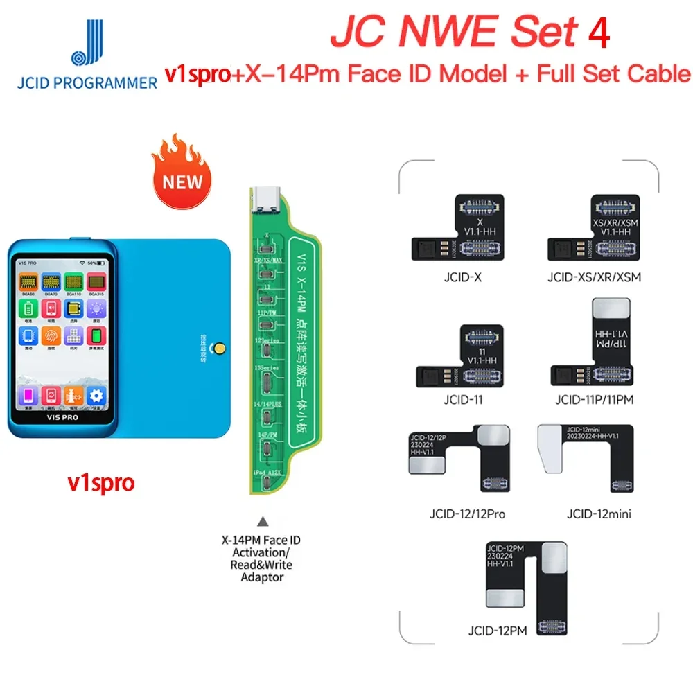 НОВЫЙ гибкий кабель JCID JC Tag Face id для IPhone X XR XS MAX 1112 PRO MAX Mini аккумулятор, матричный ремонт, чтение и запись данных