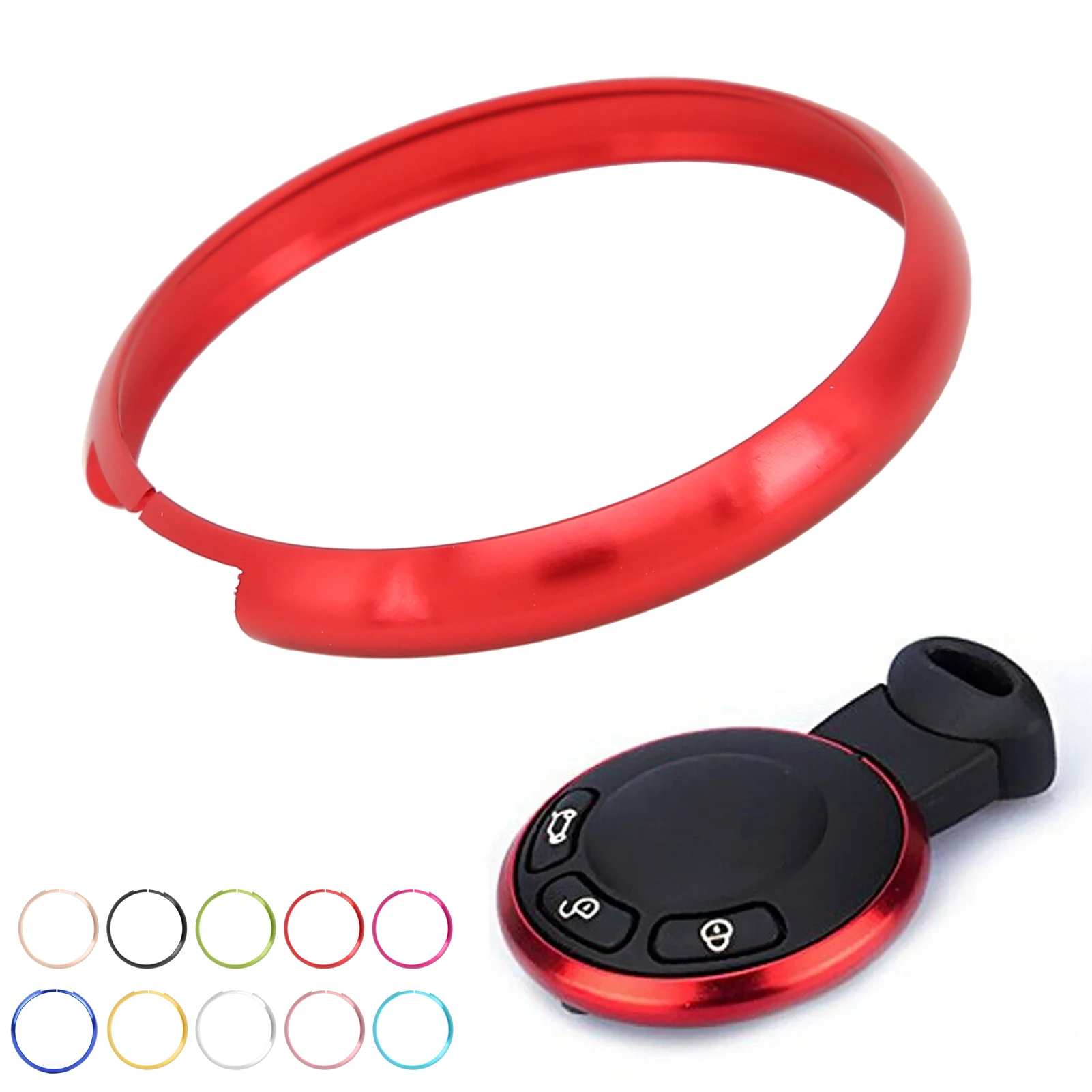 Для MINI R55 R56 R57 R58 R59 R60 Брелок для дистанционного ключа Дистанционный брелок для ключей Накладка из алюминиевого сплава Сменная накладка для смарт-ключа