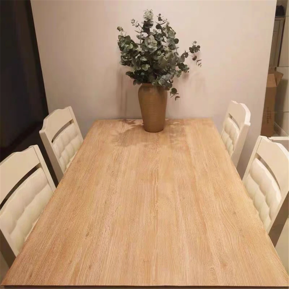 1 rolo de pvc à prova de óleo grão de madeira adesivo papel de parede autoadesivo para bancada de cozinha móveis armário mesa parede renovação