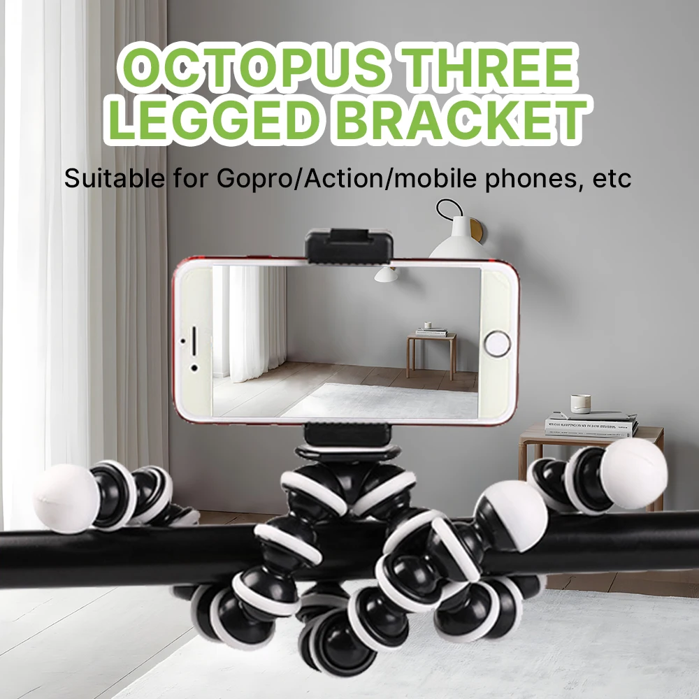 Trípode de pulpo para teléfono inteligente Dslr y cámara Mini trípode de escritorio plegable Flexible para accesorios de Cámara de Acción Gopro