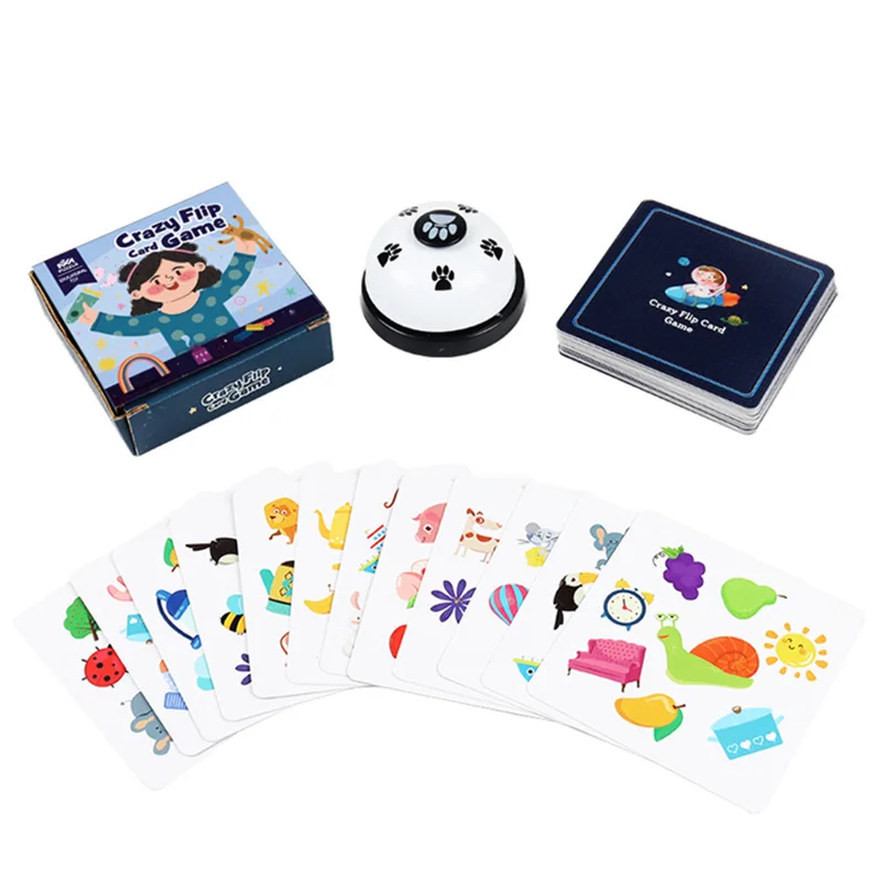 Crazy Flip Card Cognition Matching Game Reaction Brain Memory Training Interactive Table Game Kids Montessori Educational Toys