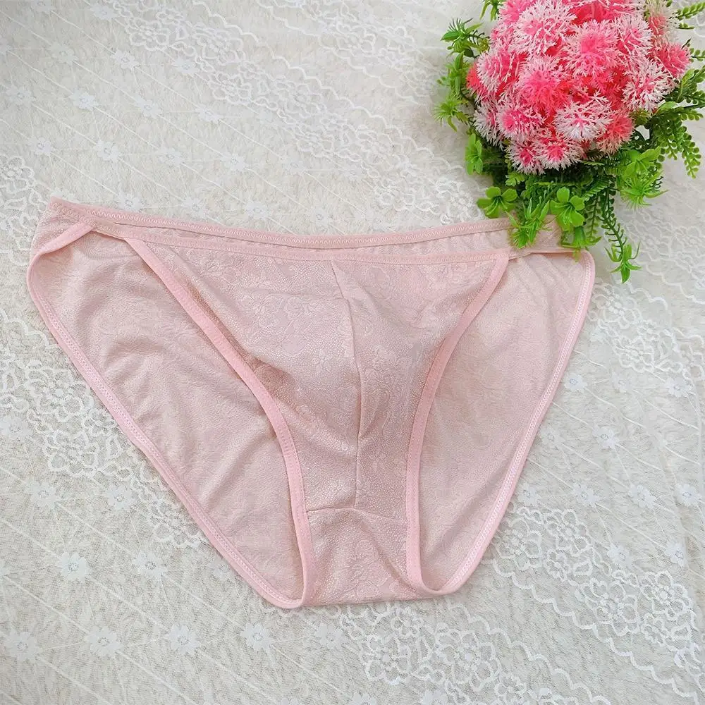 Bikini Männer Eis Seide Slip Nahtlose Unterwäsche Männlich Gedruckt Ausbuchtung Beutel Unterhose Badehose Mann Atmungsaktive Knickers Weiche Dessous