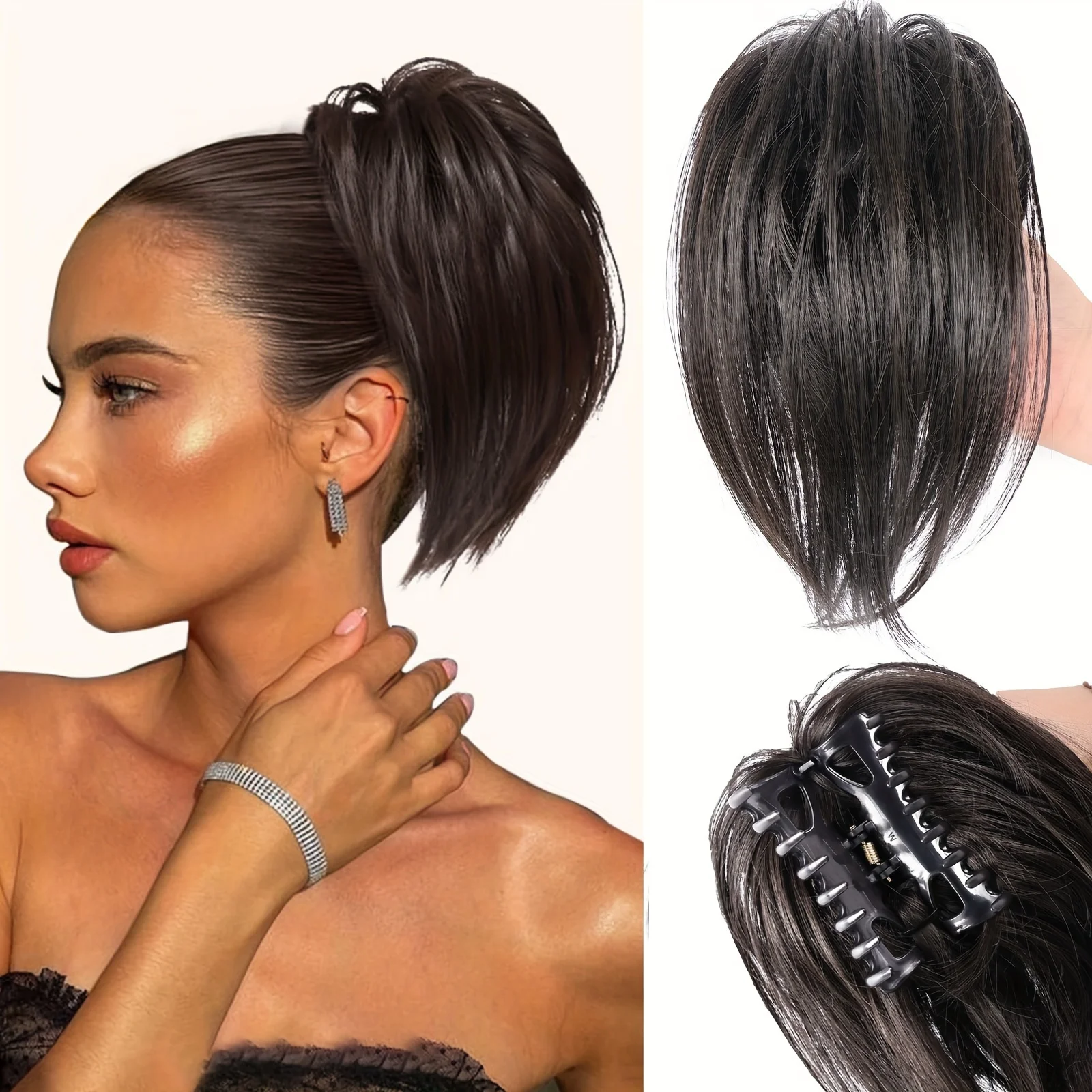 Messy Bun Hair Piece Claw Clip bands Chignon Synthetic Wigs Hairclip Extensions Tousled Updo Ponytail Scrunchie Hair Accessories