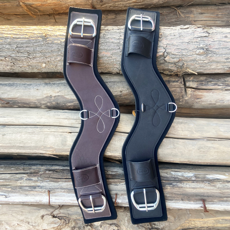 Western Saddle grith leather StretchTec Shoulder Relief Cinch - Western Cinch