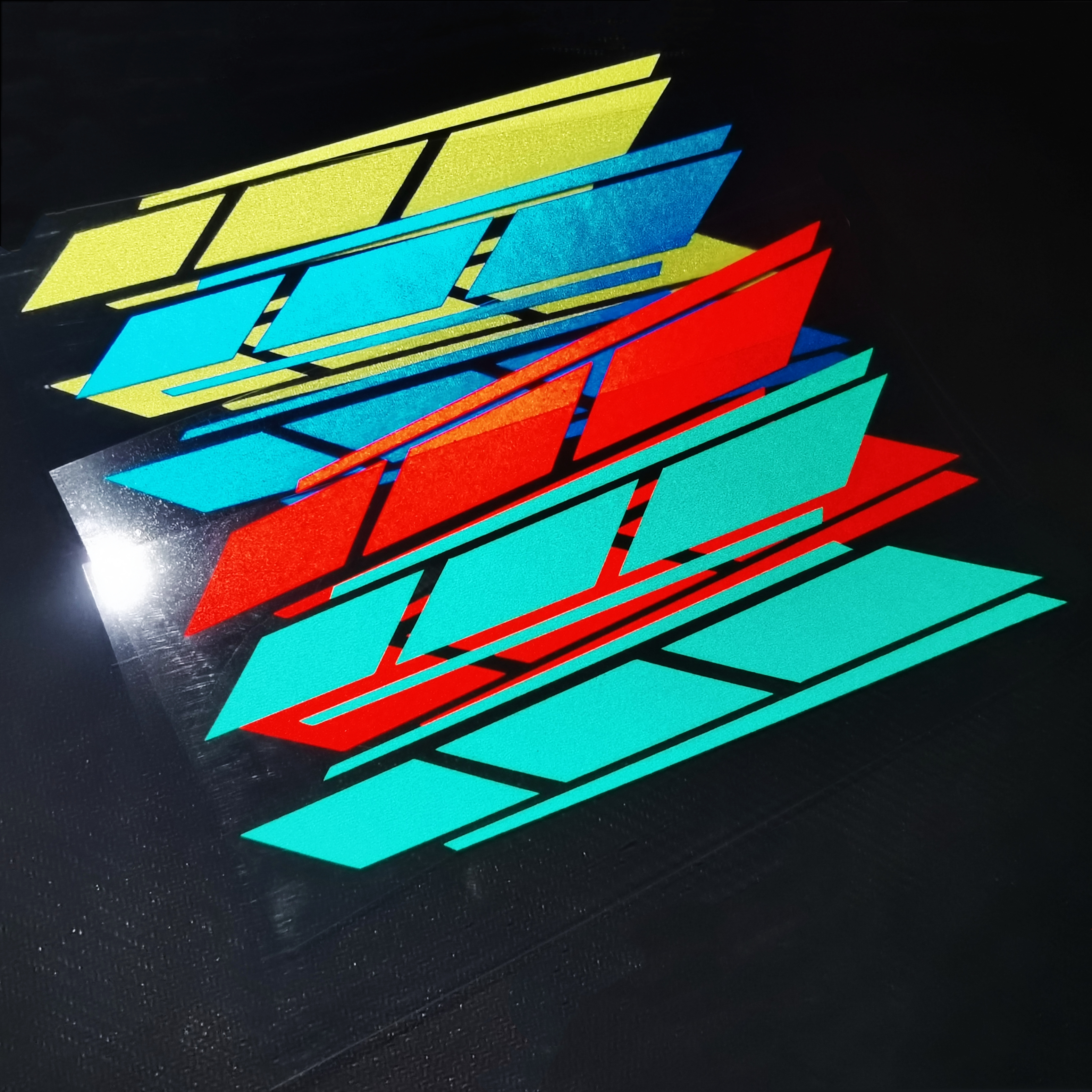 Peine para guardabarros delantero de motocicleta, pegatinas universales, decoración, calcomanía reflectante impermeable