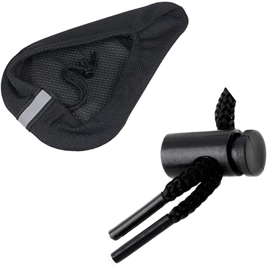 Coussin de Gel de vélo économique, housse de selle de siège de vélo, coussin doux 3D noir