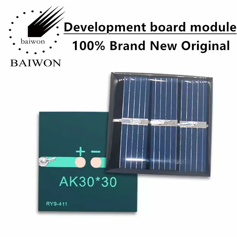 Panneau solaire de colle goutte à goutte 30x30 1.5V 60MA, module en silicium polycristallin, charge extérieure DC moto