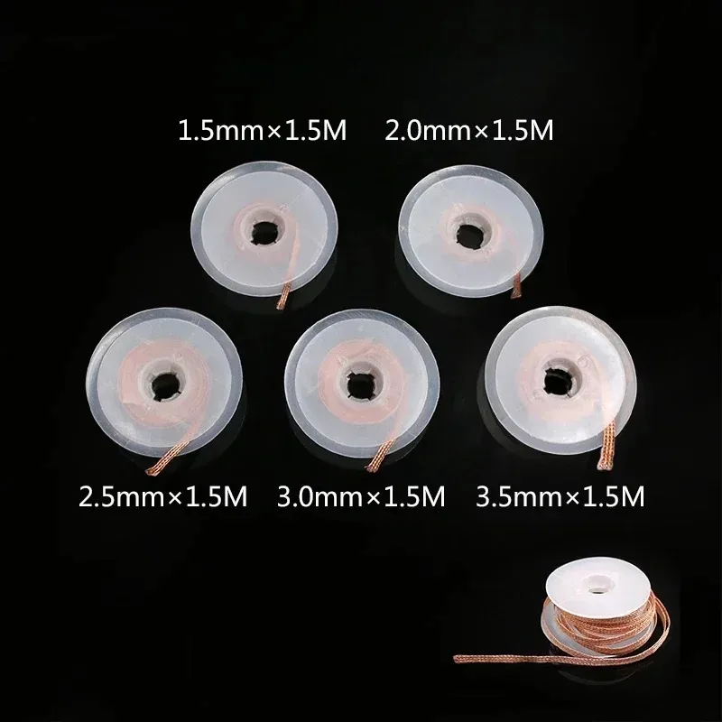 1.5/3M ความยาวสายเชื่อม Desoldering ตาข่าย Braid เทปเชื่อมทองแดง Solder Remover ลวดซ่อมเครื่องมือสําหรับบัดกรี