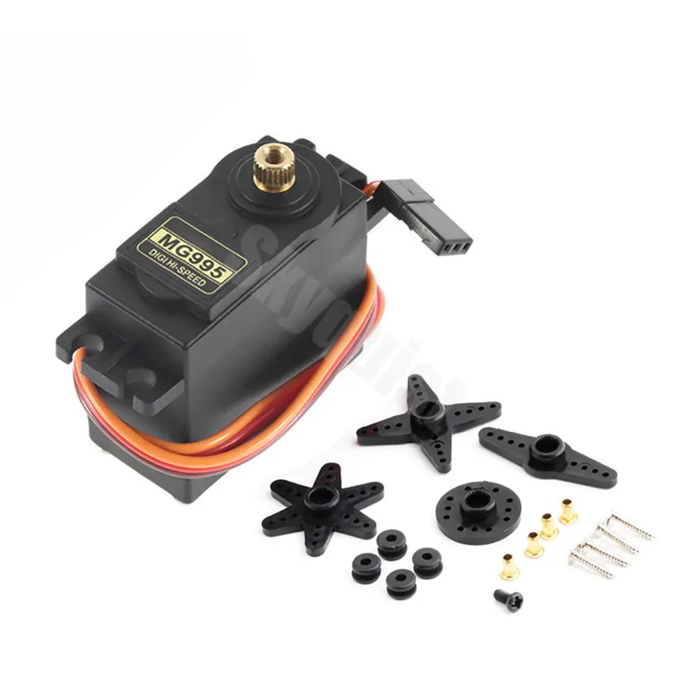 Servos numériques MG995 MG996, 4 pièces/lot, 13KG 15KG, tout engrenage métallique pour voiture JR modèle RC hélicoptère bateau Arduino UNO, bricolage, vente en gros