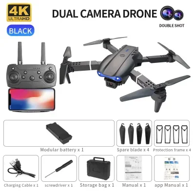 Dron plegable E99 K3 Pro HD 4K con cámara Dual WIFI fotografía aérea RC Quadcopter modo de alta sujeción helicóptero juguete para regalo