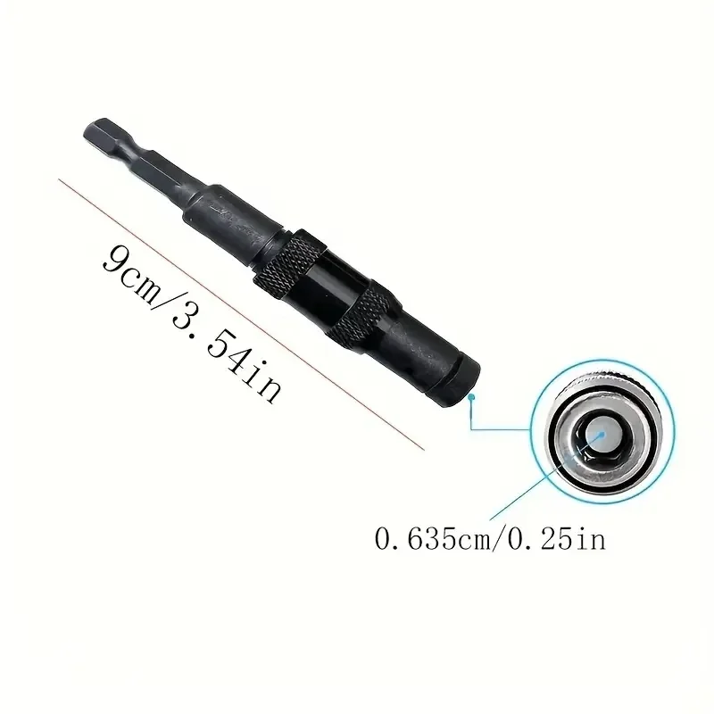 磁気ネジドリルチップホルダー、1/4 "インパクトタフビットホルダー、曲げ可能なエクステンダー、クイックチェンジロック、20 ° パイベルト、1個