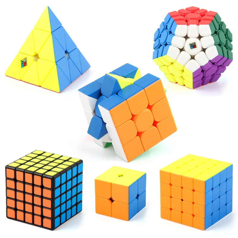 Moyu Meilong 시리즈 매직 큐브 MFJS 특수 모양의 Meilong 2x2 3x3 4x4 5x5 퍼즐 어린이 장난감 선물 Pyraminx Skewb Cubo Magico
