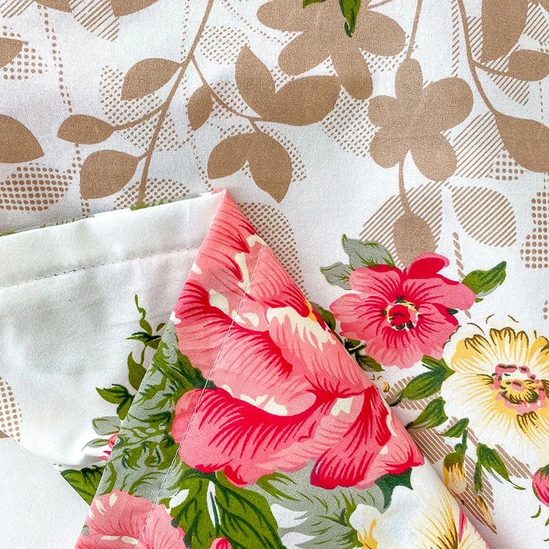 Sábanas con estampado de flores, sabanas con estampado reactivo, cama matrimonial individual/Queen/King, funda de colchón, sábanas dobles