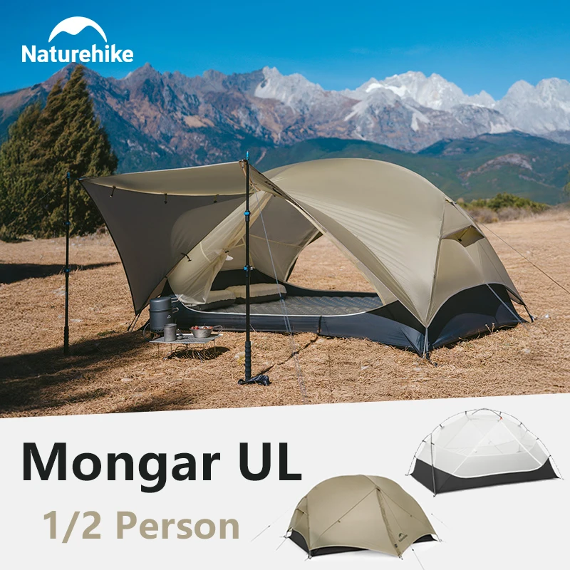 Naturehike Mongar 2 UL палатка для кемпинга 1 2 человека палатка для путешествий на открытом воздухе 15D водонепроницаемая сверхлегкая палатка для укрытия для пешего туризма