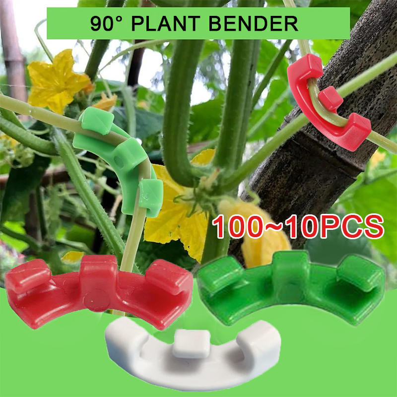 10-100pcs 90 Degree Plant Benders Trainer Growth Manipulation Tutors For Plants Clips Bending Twig Clamps Branche Accessories