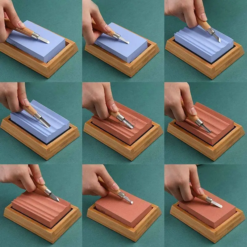 Holz schnitzerei Meißel Polieren Schleifstein/Körnung Schleifstein mit mehr Rillen Zimmerei doppelseitiger Schärfstein